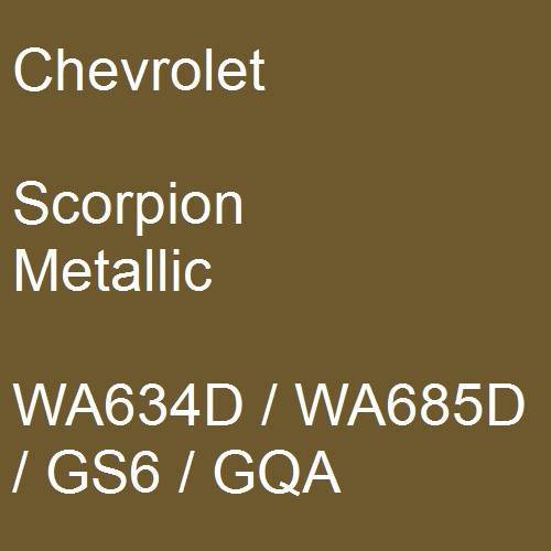 Chevrolet, Scorpion Metallic, WA634D / WA685D / GS6 / GQA.